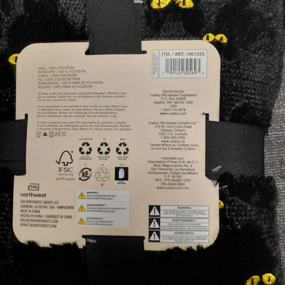 NWT SAME DAY SHIP VIRAL COSTCO FAUX FUR HALLOWEEN FALL THROW BLACK CAT